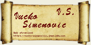 Vučko Simenović vizit kartica